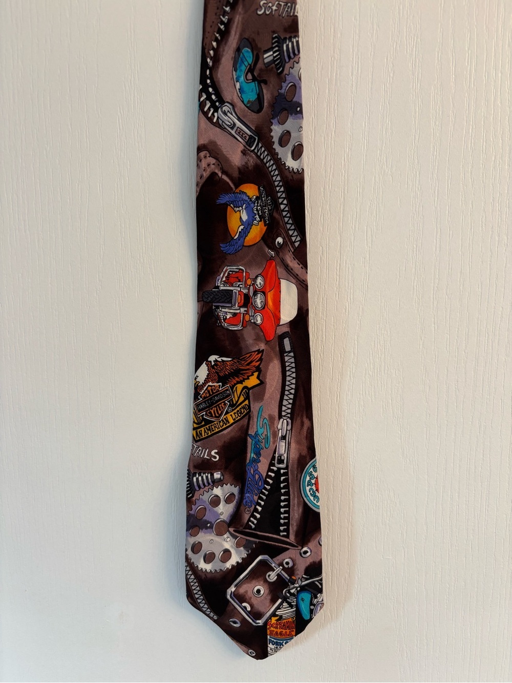 Nicole Miller Harley-Davidson 100% Silk Tie